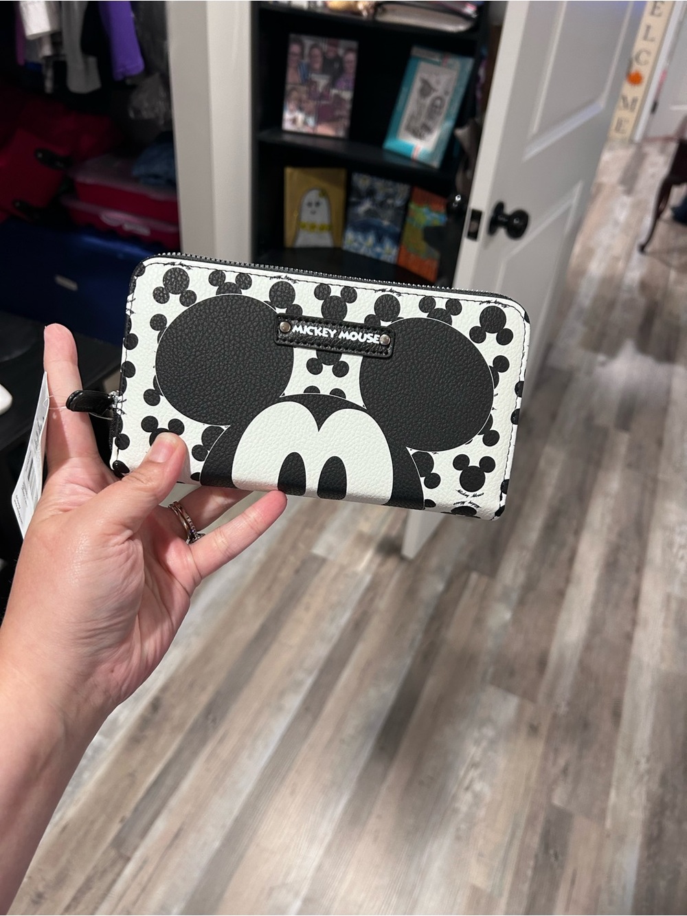 Disney Black and White Mickey Mouse Zip Wallet